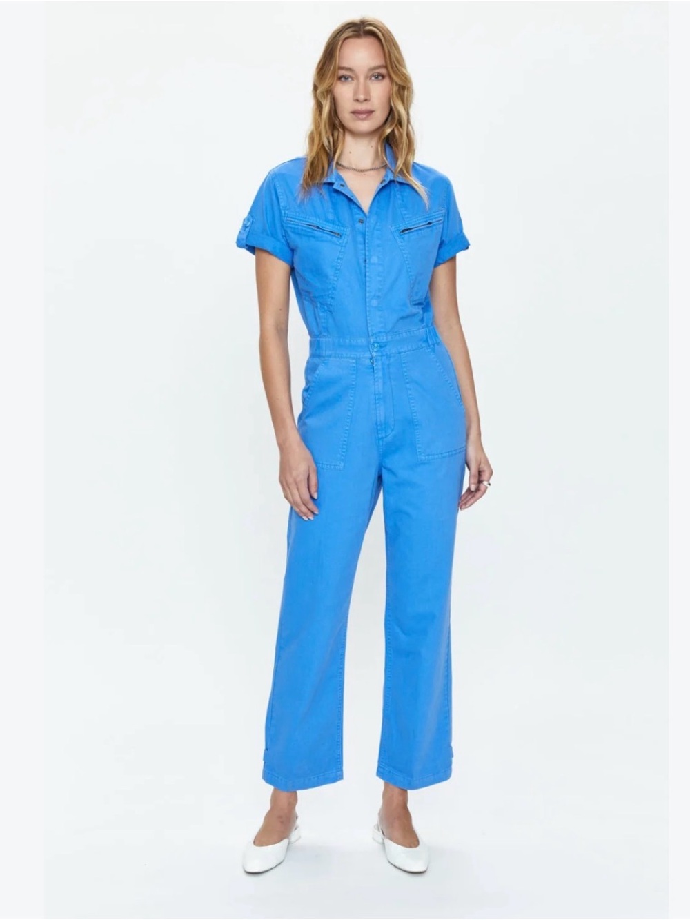 Pistola Campbell Aviator Flight Jumpsuit Blue Belle Y2K